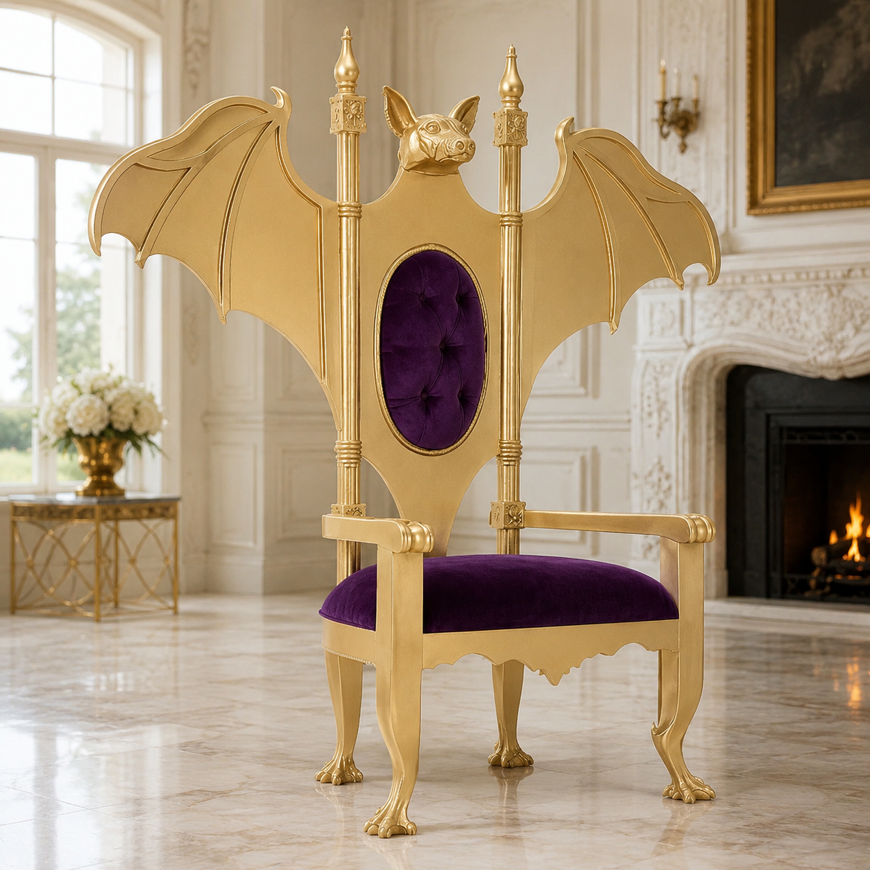 Lucifer Gothic Throne Chair