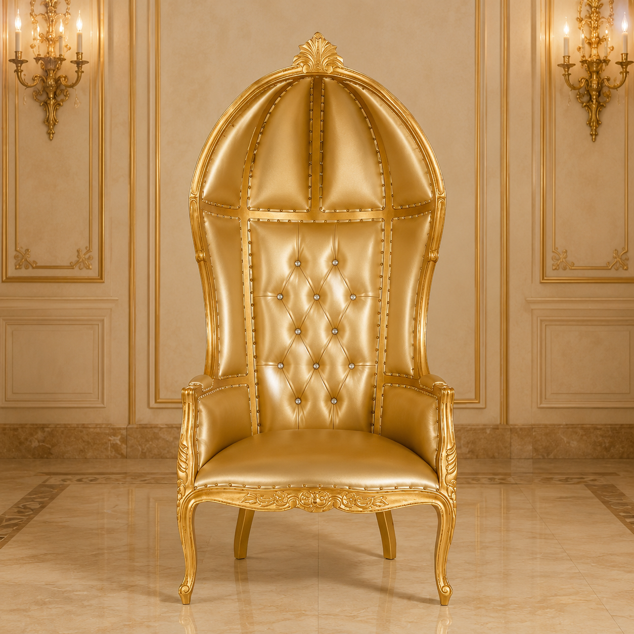 Cobra Hooded Canopy Throne Chair