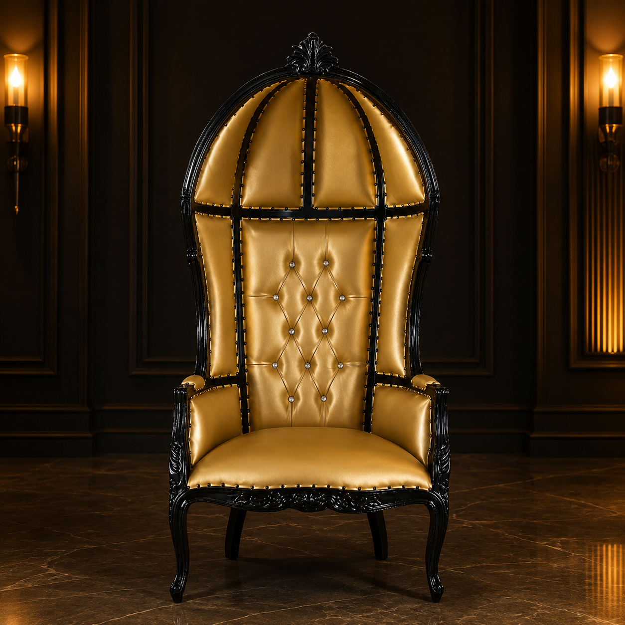 Cobra Hooded Canopy Throne Chair