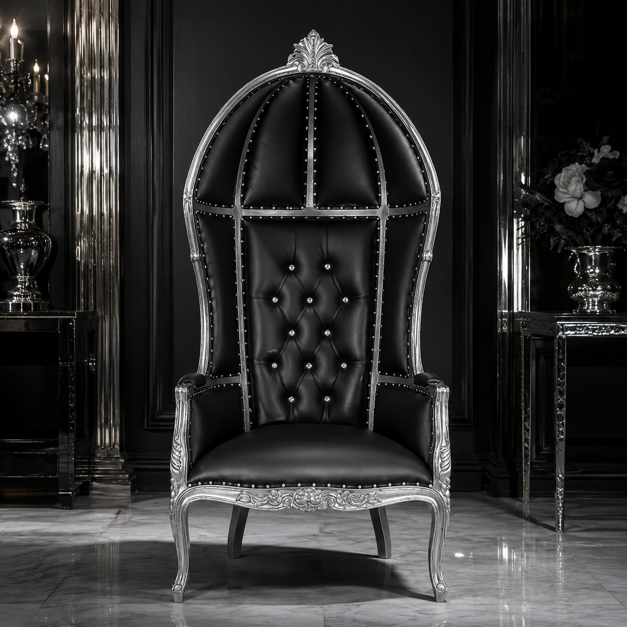 Cobra Hooded Canopy Throne Chair