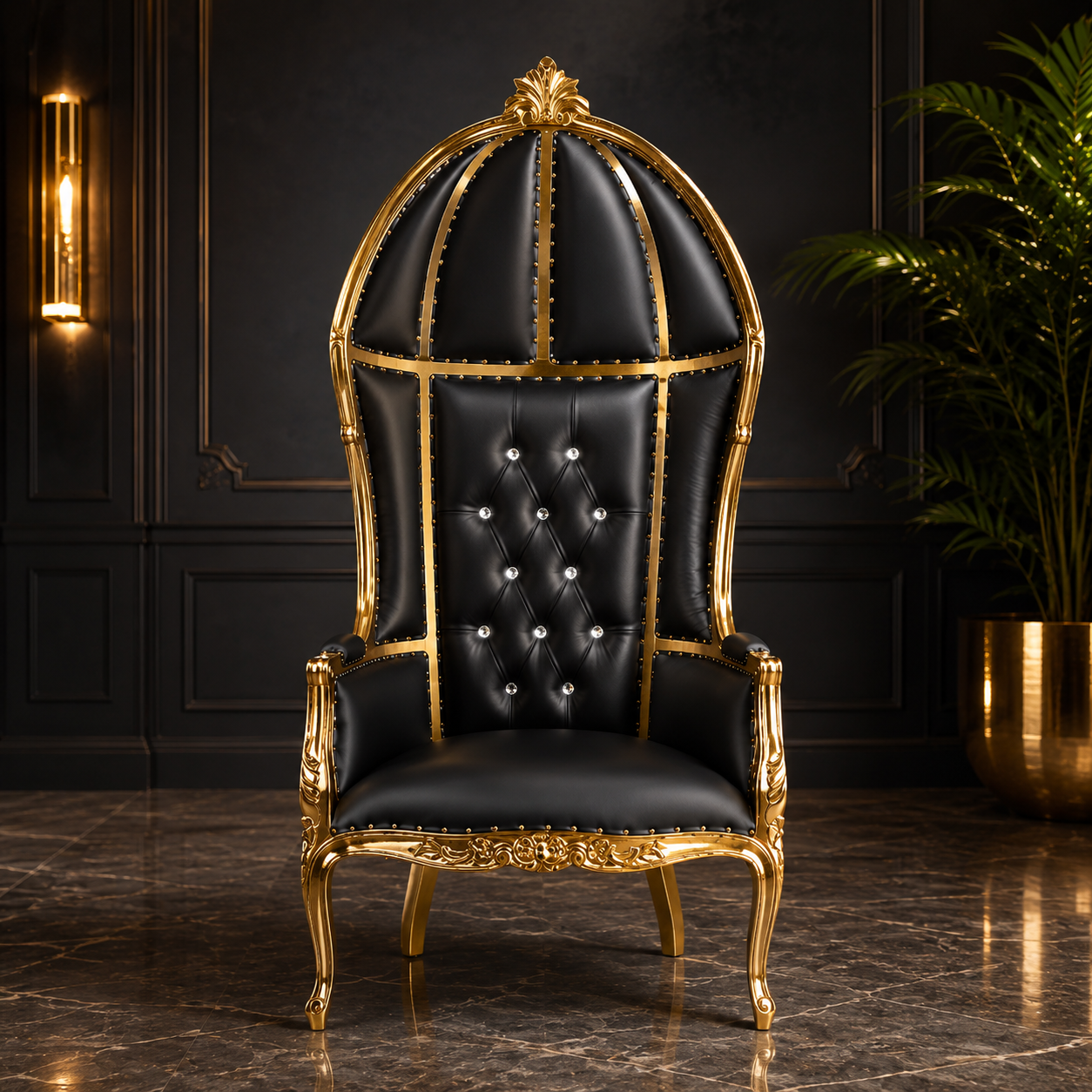 Cobra Hooded Canopy Throne Chair