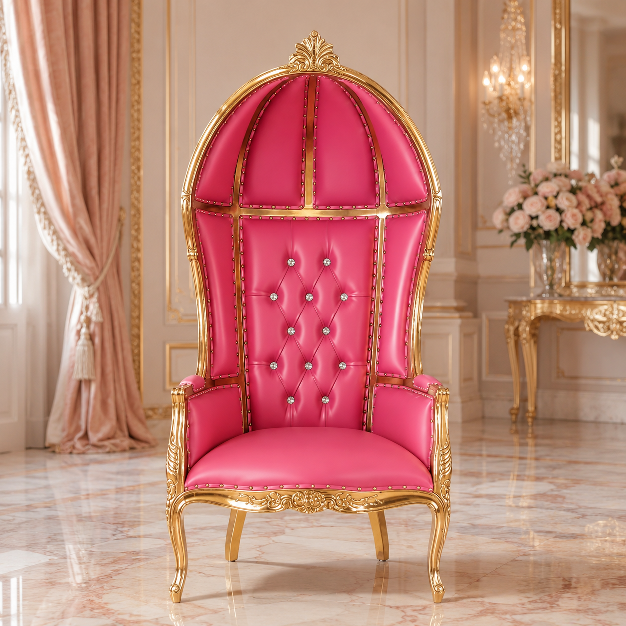 Cobra Hooded Canopy Throne Chair