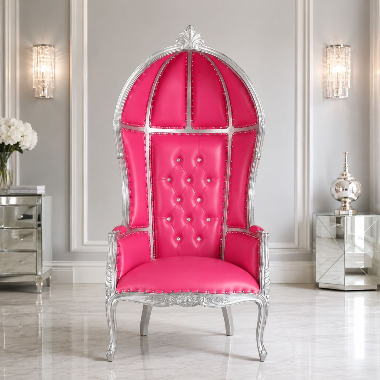 Cobra Hooded Canopy Throne Chair