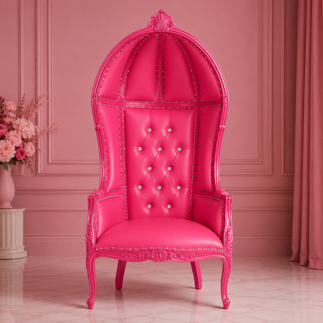 Cobra Hooded Canopy Throne Chair