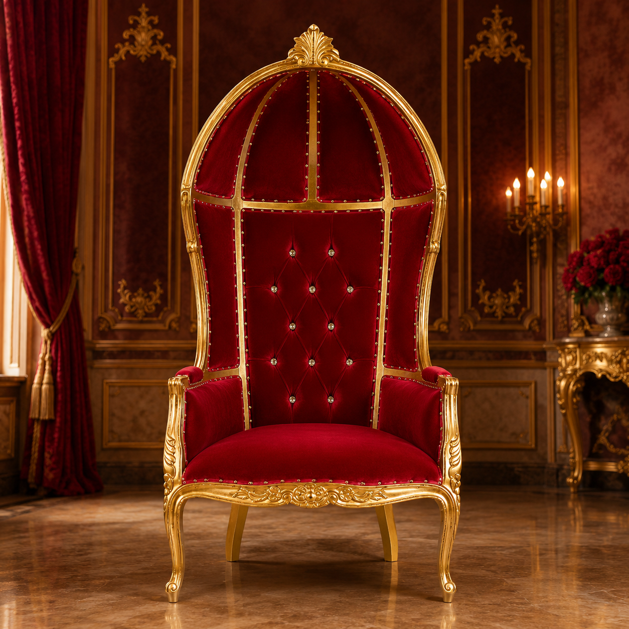 Cobra Hooded Canopy Throne Chair