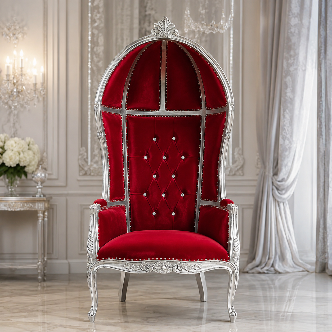 Cobra Hooded Canopy Throne Chair