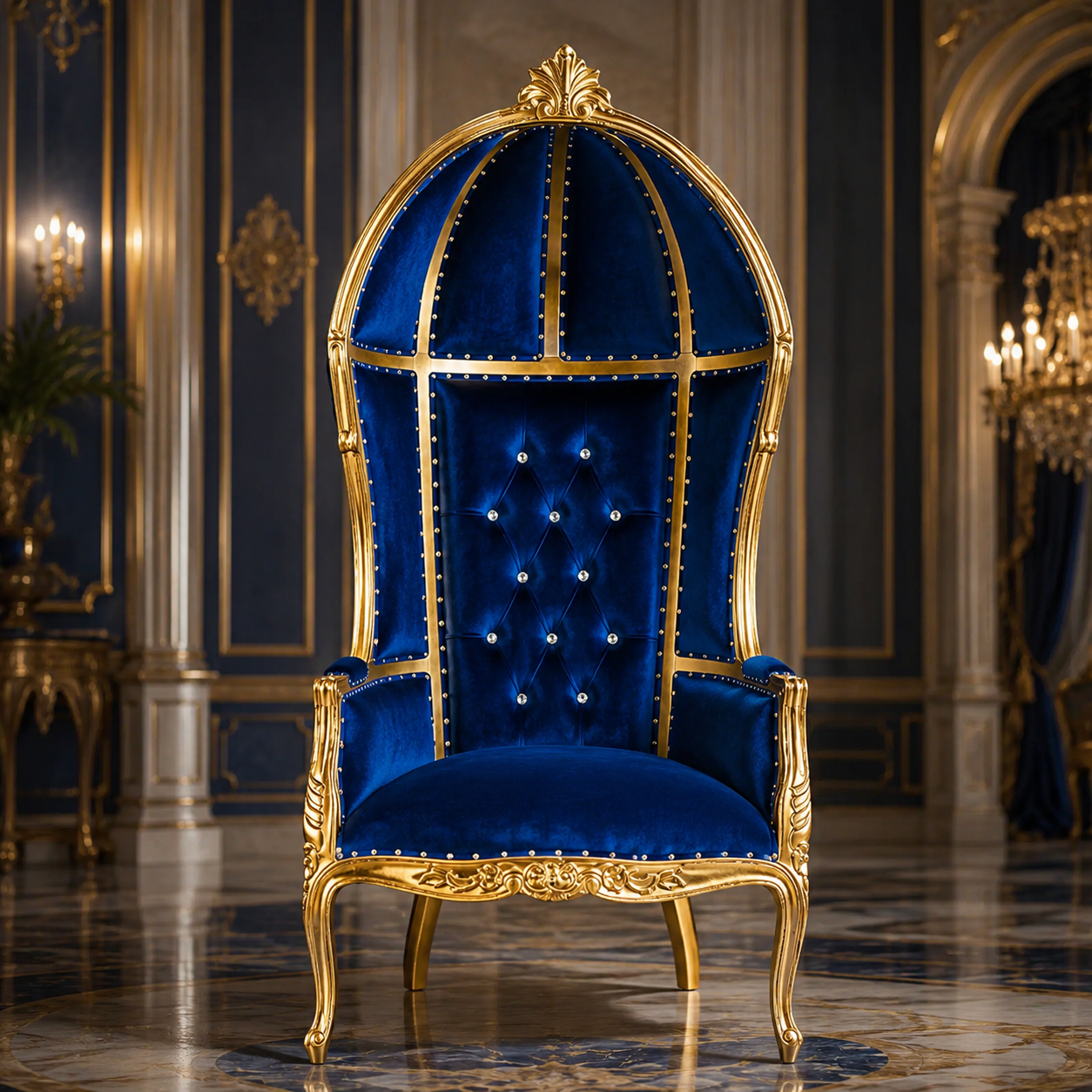 Cobra Hooded Canopy Throne Chair