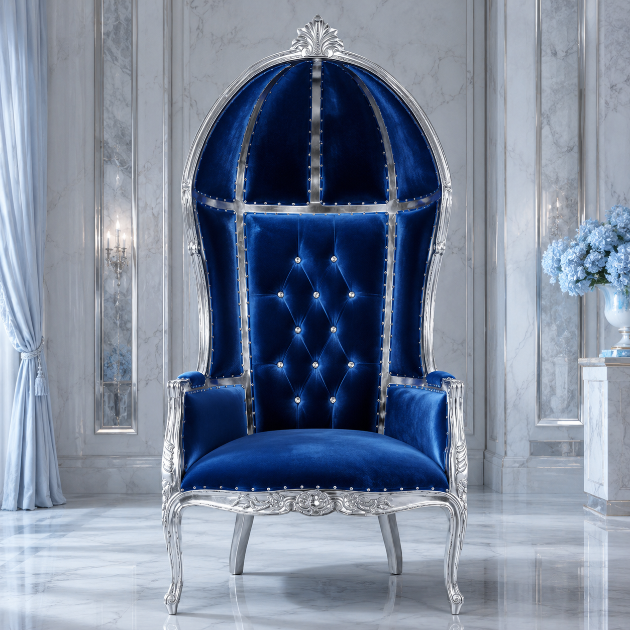 Cobra Hooded Canopy Throne Chair