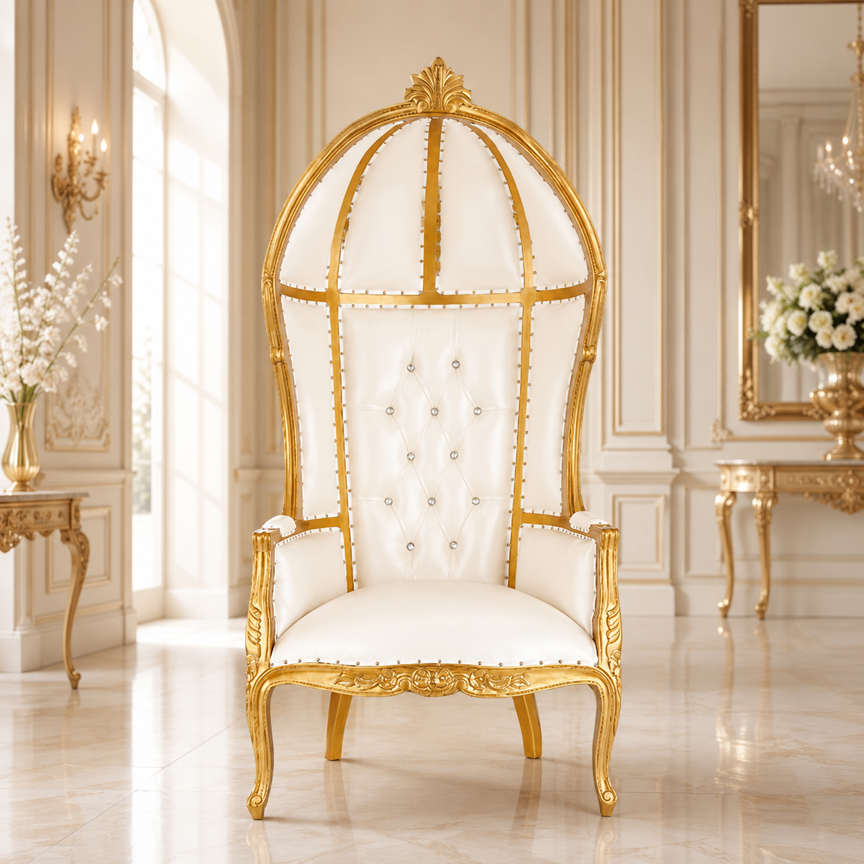 Cobra Hooded Canopy Throne Chair