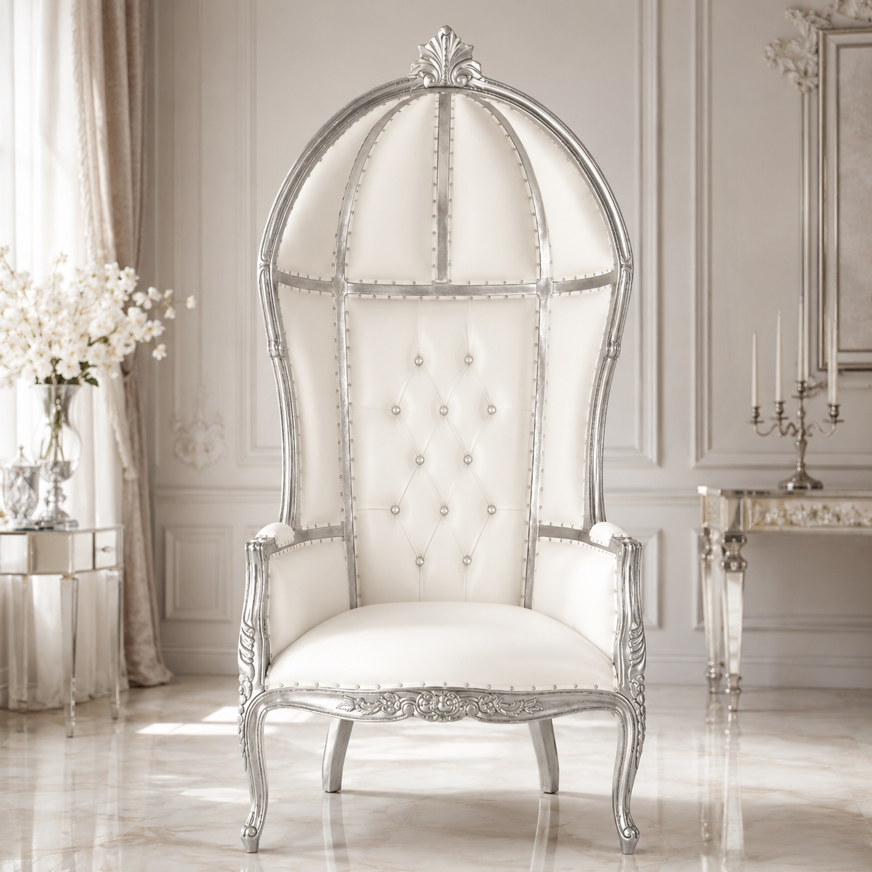 Cobra Hooded Canopy Throne Chair