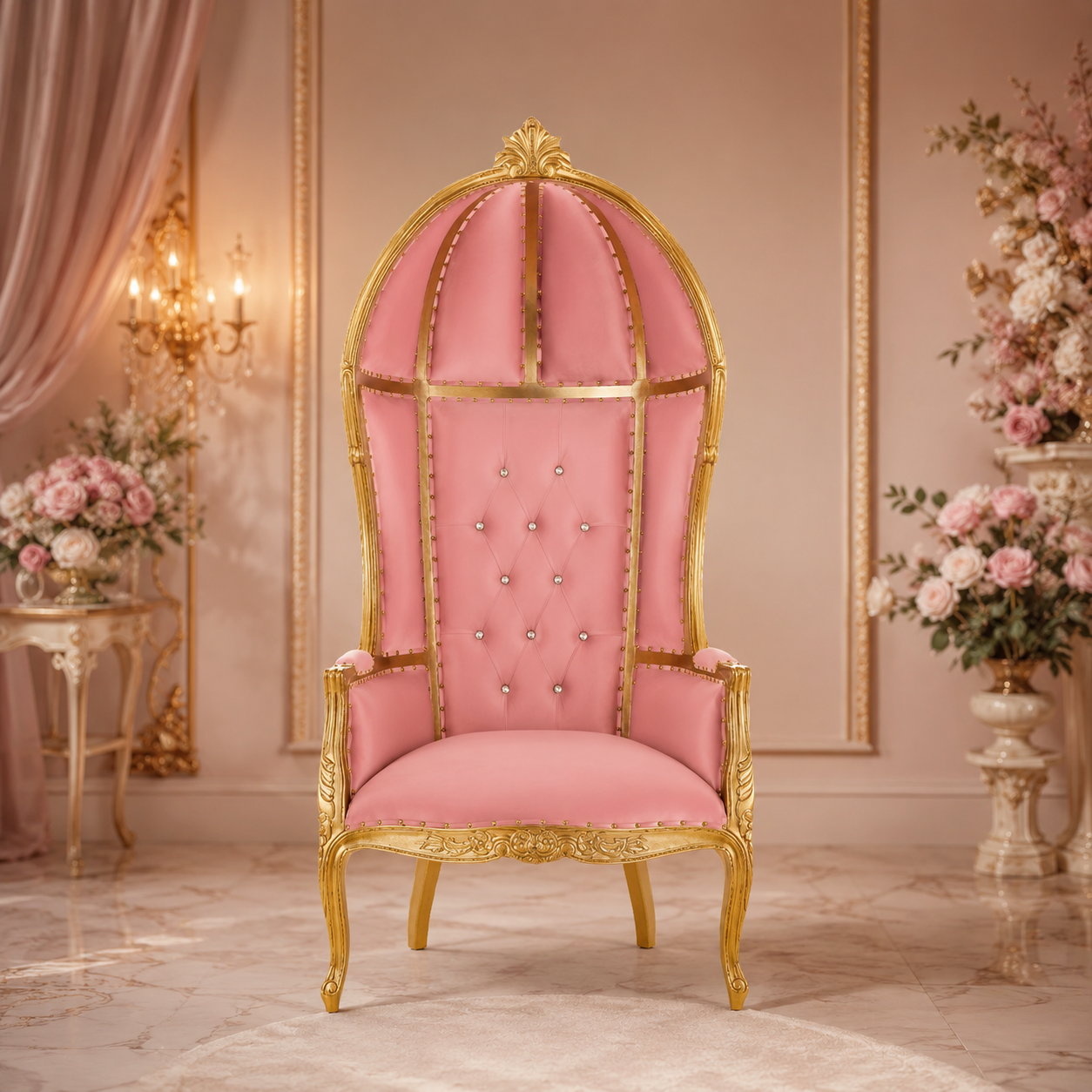 Cobra Hooded Canopy Throne Chair