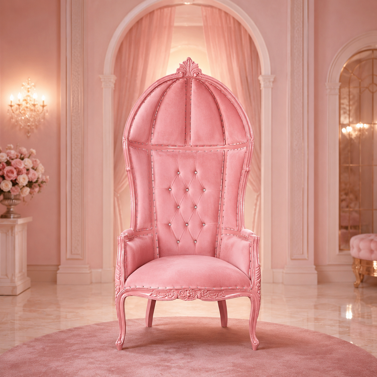 Cobra Hooded Canopy Throne Chair