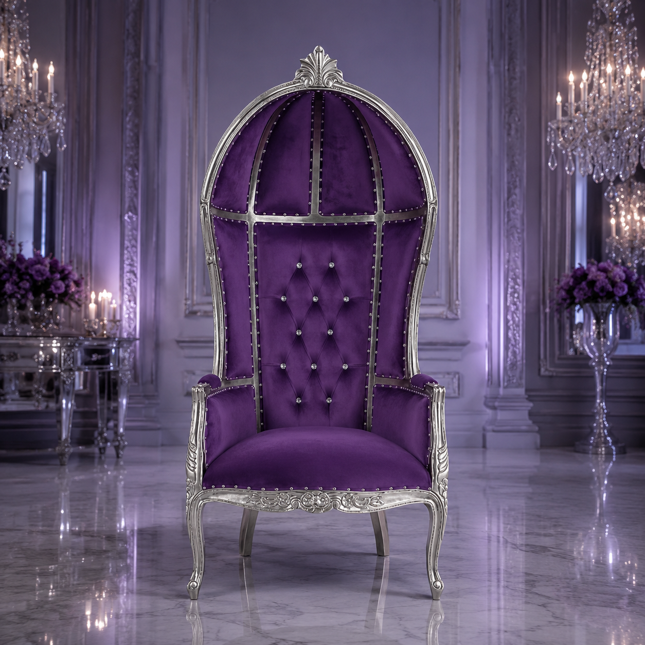 Cobra Hooded Canopy Throne Chair