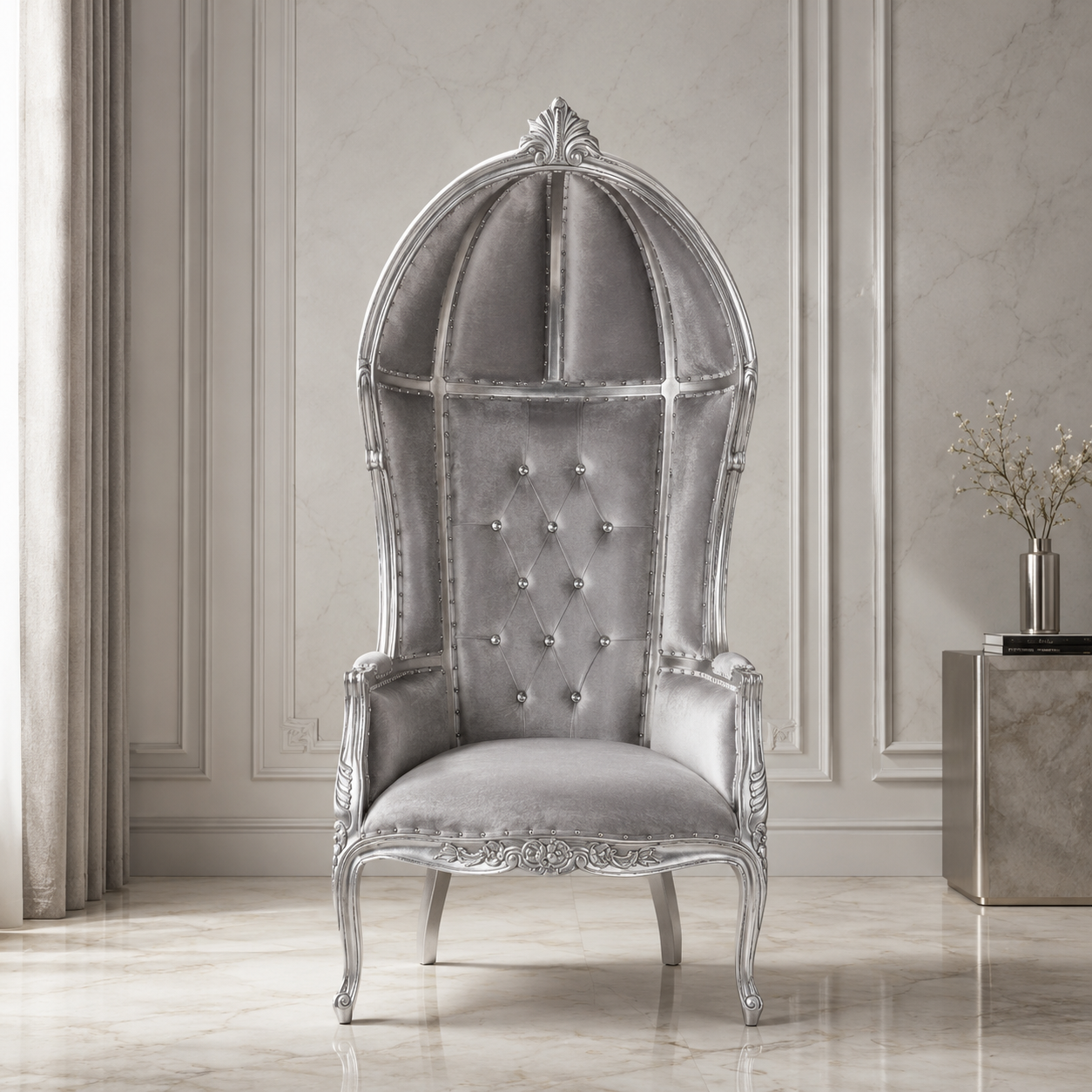 Cobra Hooded Canopy Throne Chair