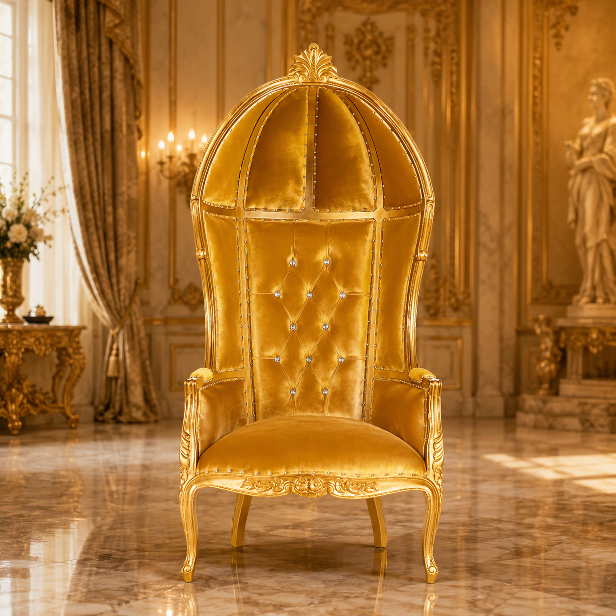 Cobra Hooded Canopy Throne Chair