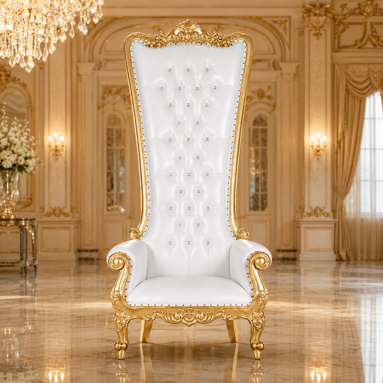 Queen Tiffany 108" Throne Chair