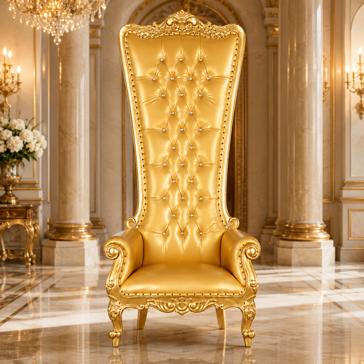 Queen Tiffany 108" Throne Chair
