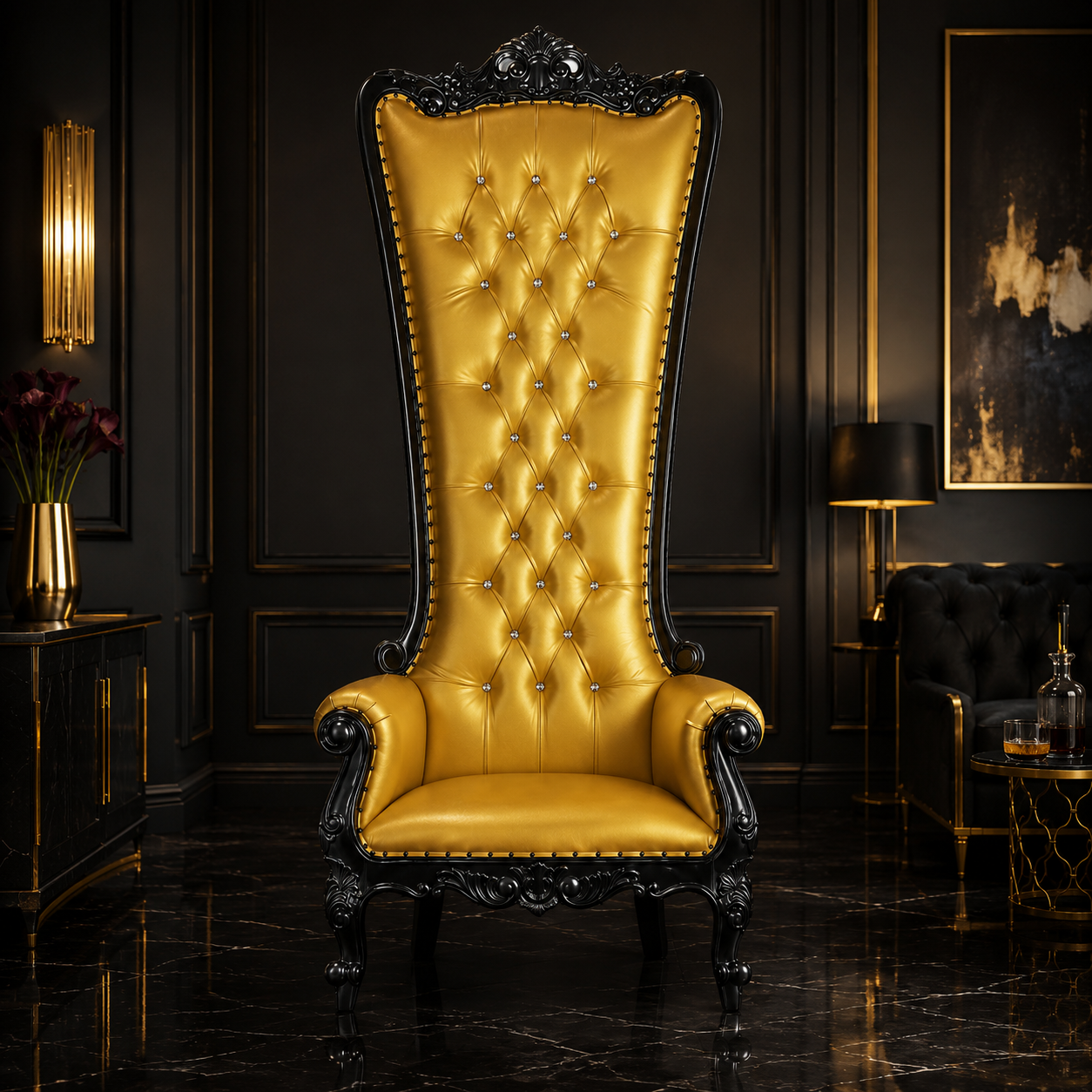 Queen Tiffany 108" Throne Chair