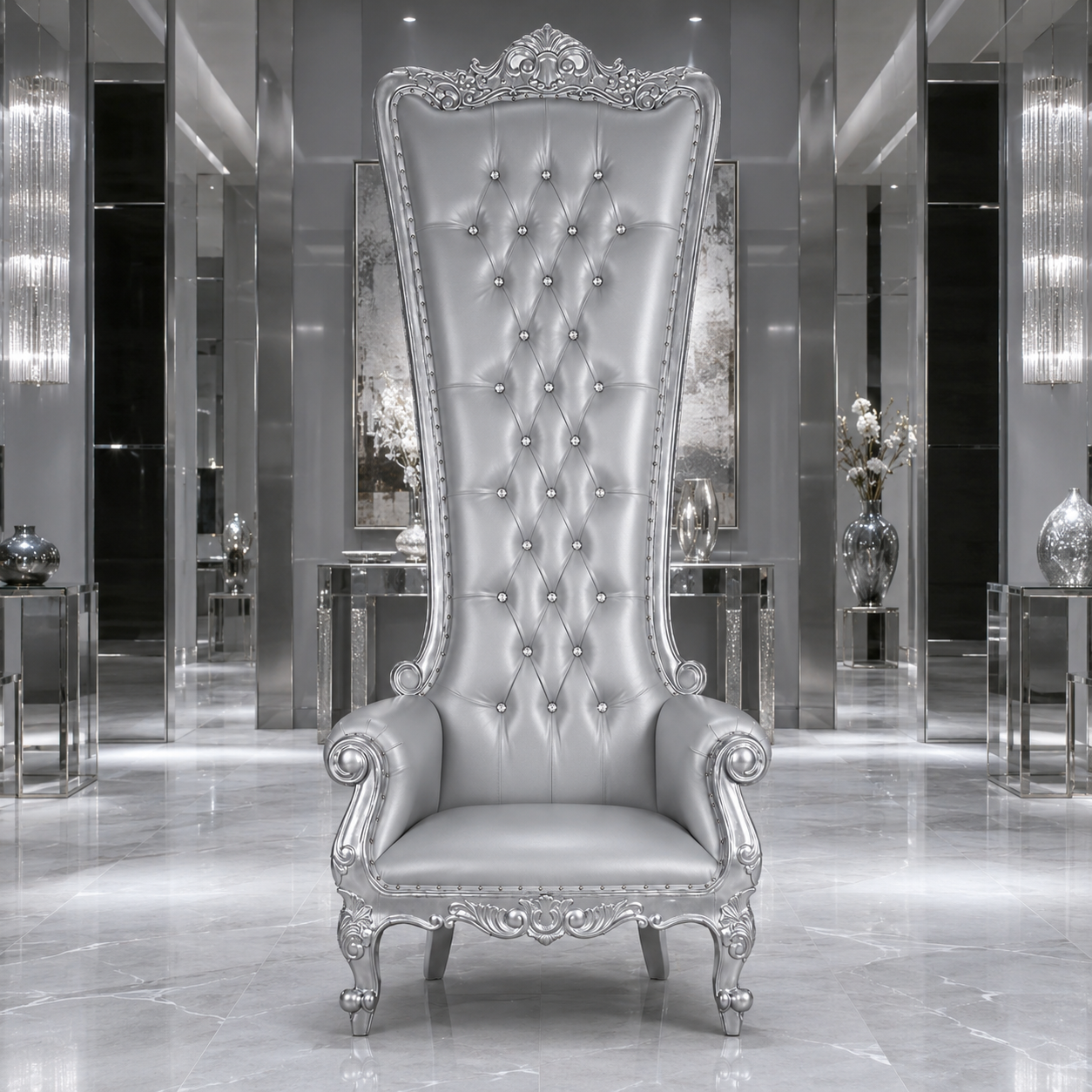 Queen Tiffany 108" Throne Chair