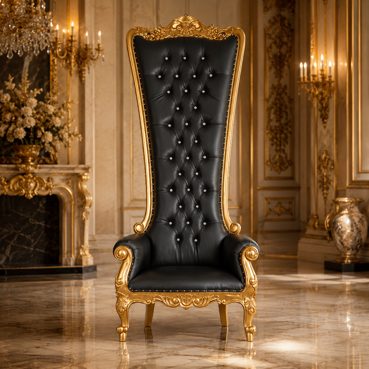 Queen Tiffany 108" Throne Chair