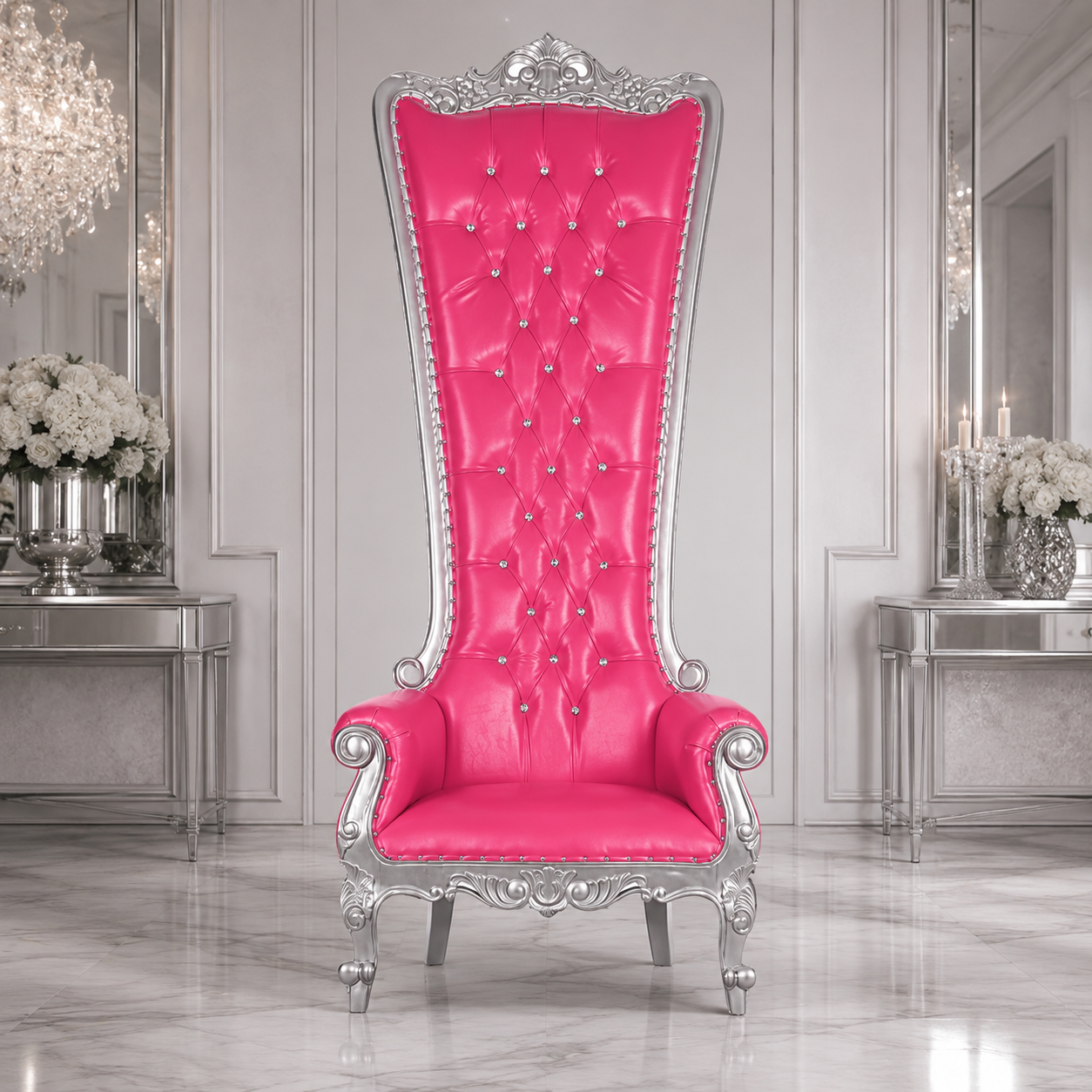 Queen Tiffany 108" Throne Chair