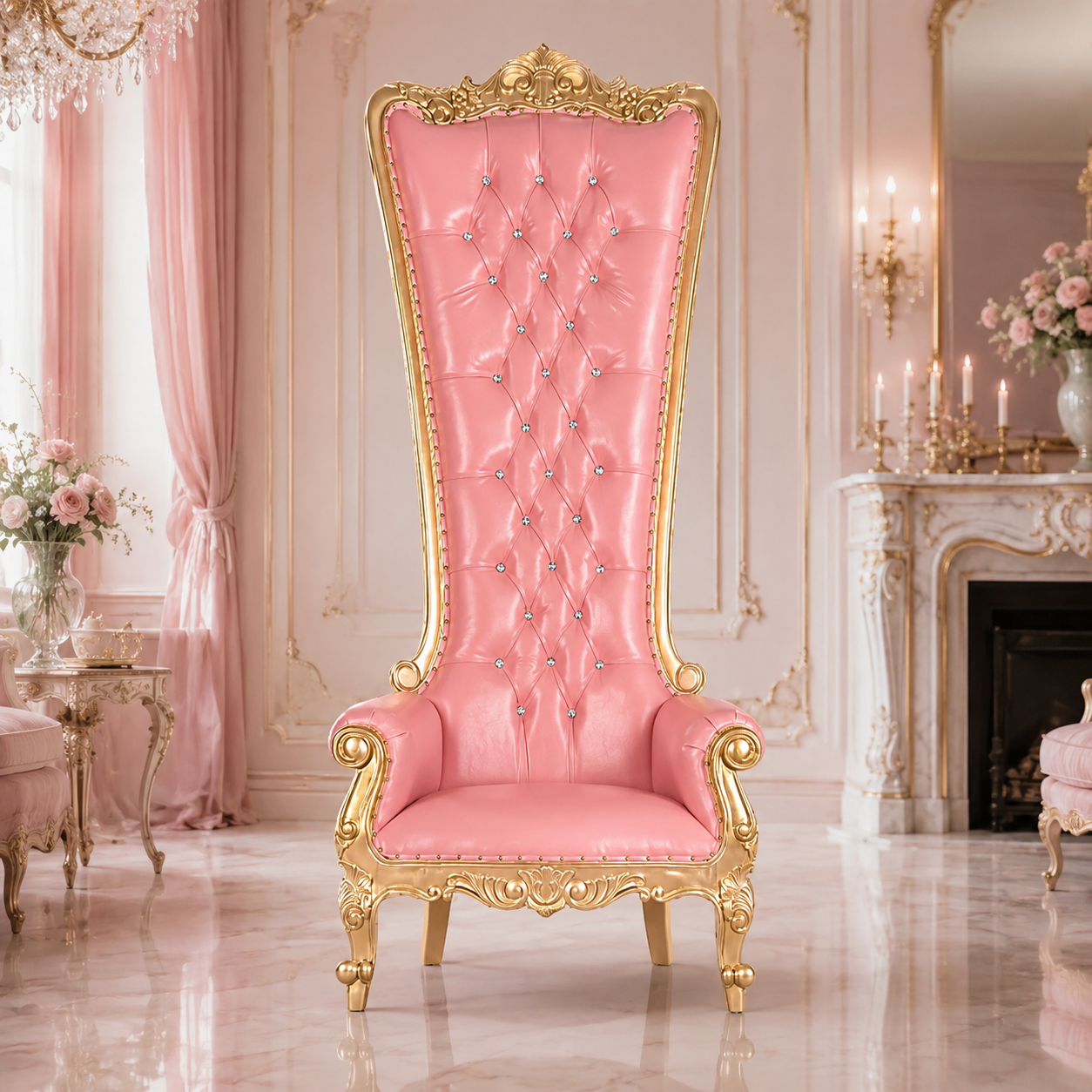 Queen Tiffany 108" Throne Chair