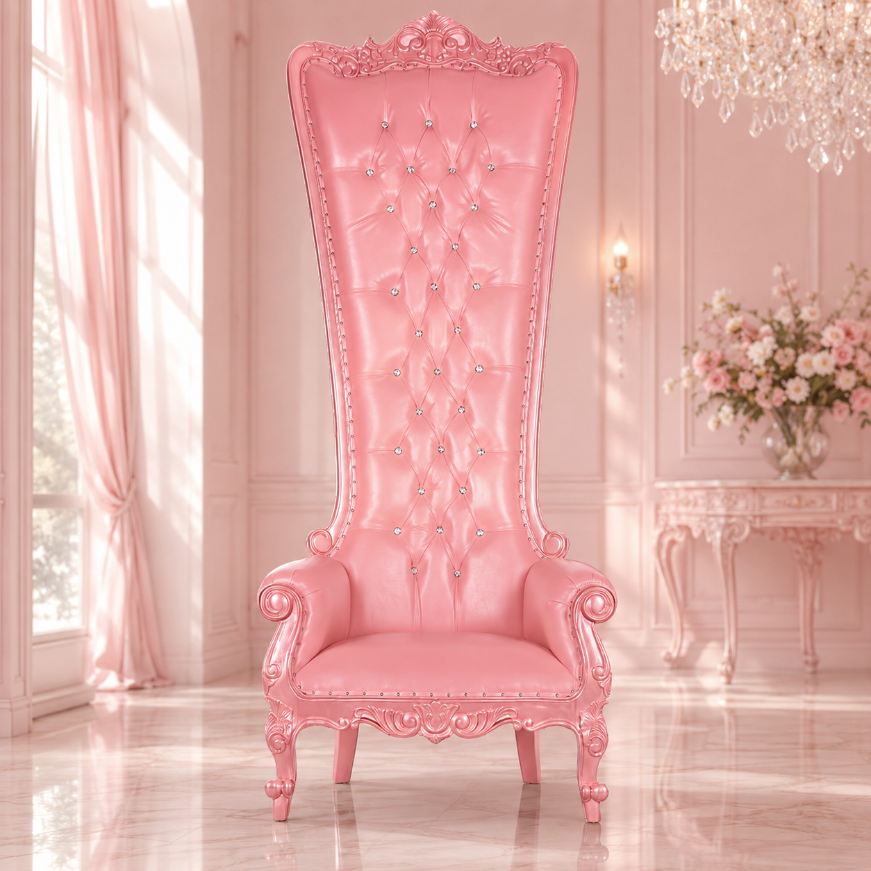 Queen Tiffany 108" Throne Chair