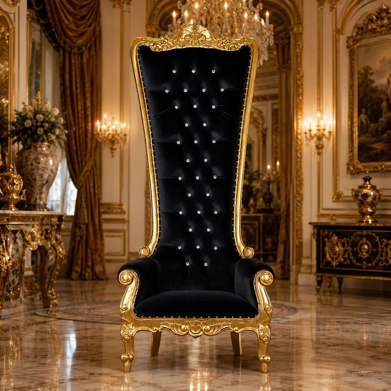 Queen Tiffany 108" Throne Chair