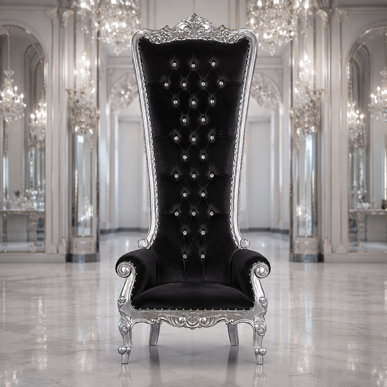 Queen Tiffany 108" Throne Chair
