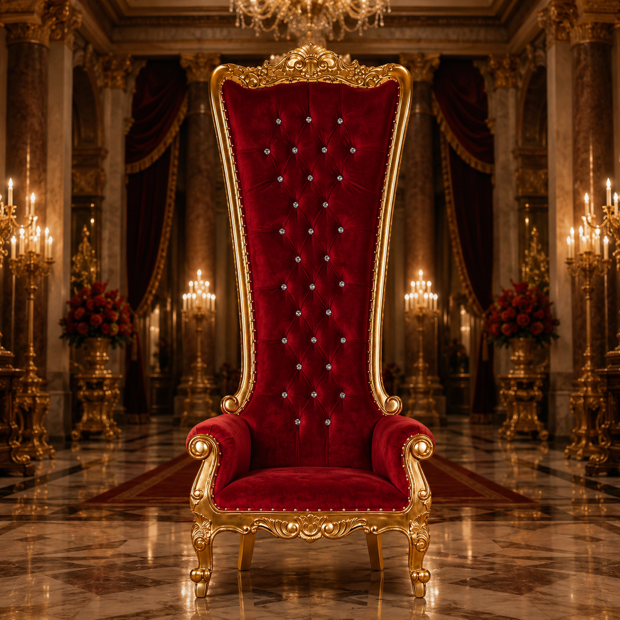 Queen Tiffany 108" Throne Chair
