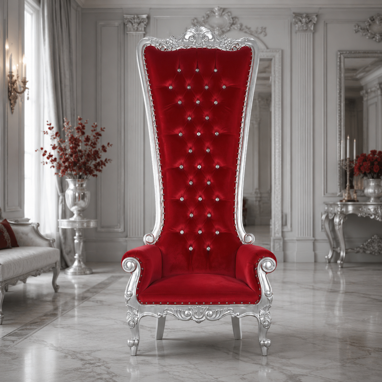 Queen Tiffany 108" Throne Chair
