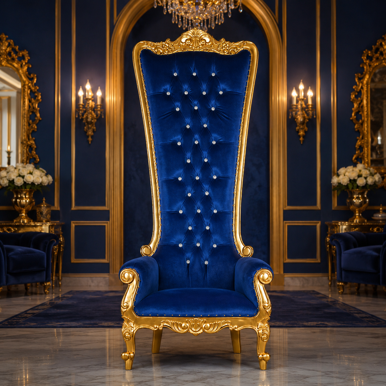 Queen Tiffany 108" Throne Chair