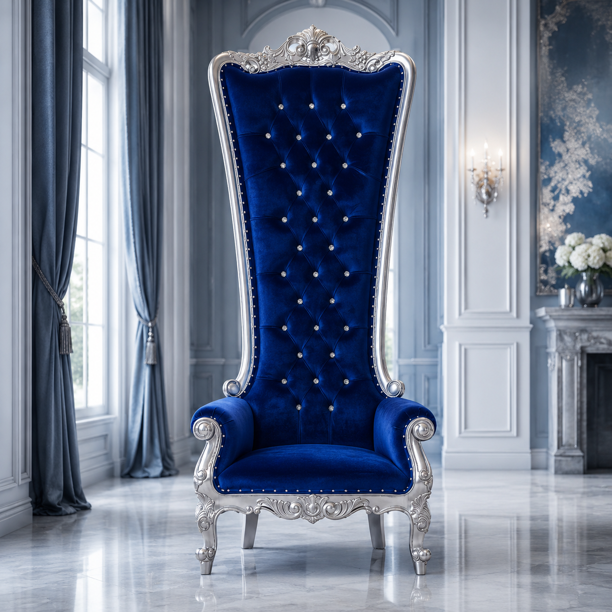 Queen Tiffany 108" Throne Chair