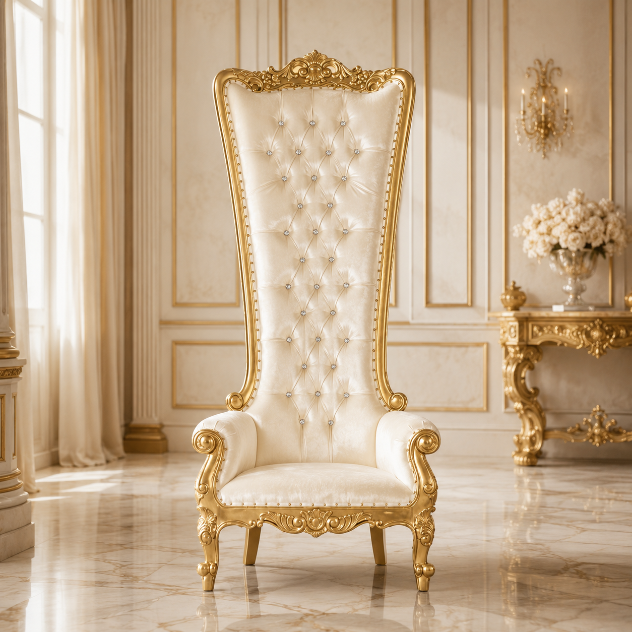 Queen Tiffany 108" Throne Chair