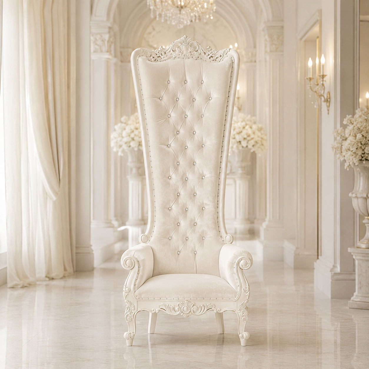 Queen Tiffany 108" Throne Chair
