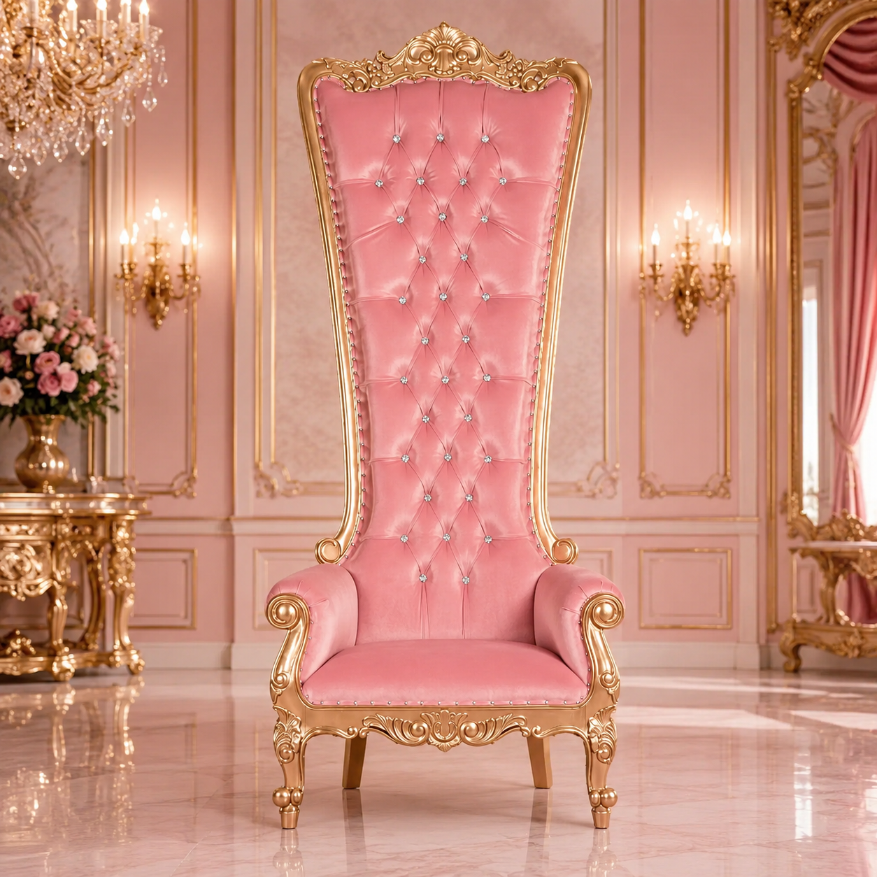 Queen Tiffany 108" Throne Chair