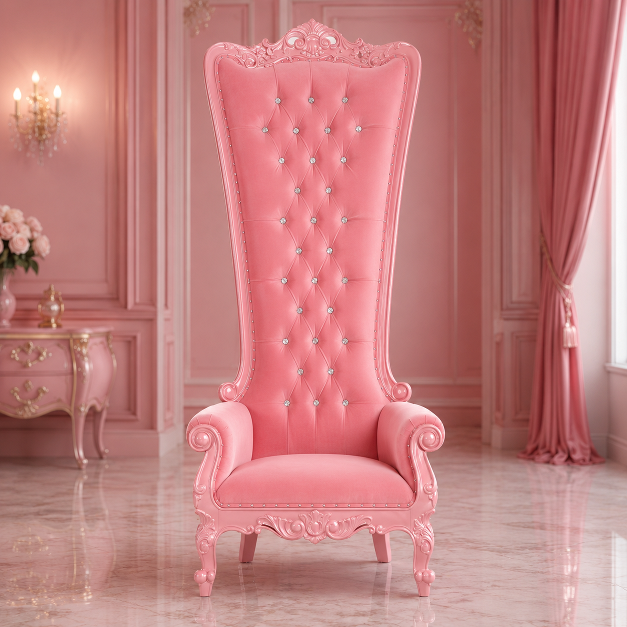 Queen Tiffany 108" Throne Chair