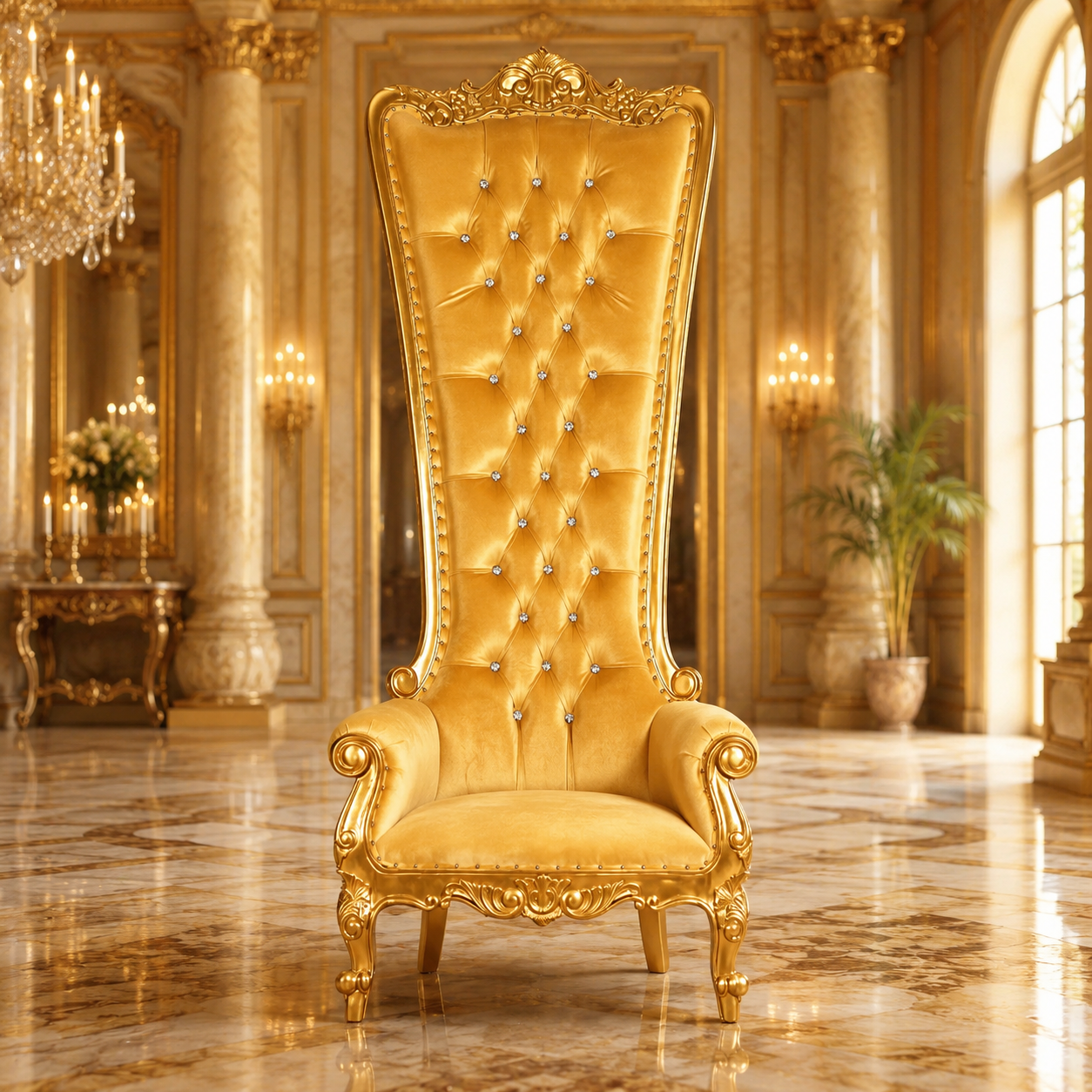 Queen Tiffany 108" Throne Chair