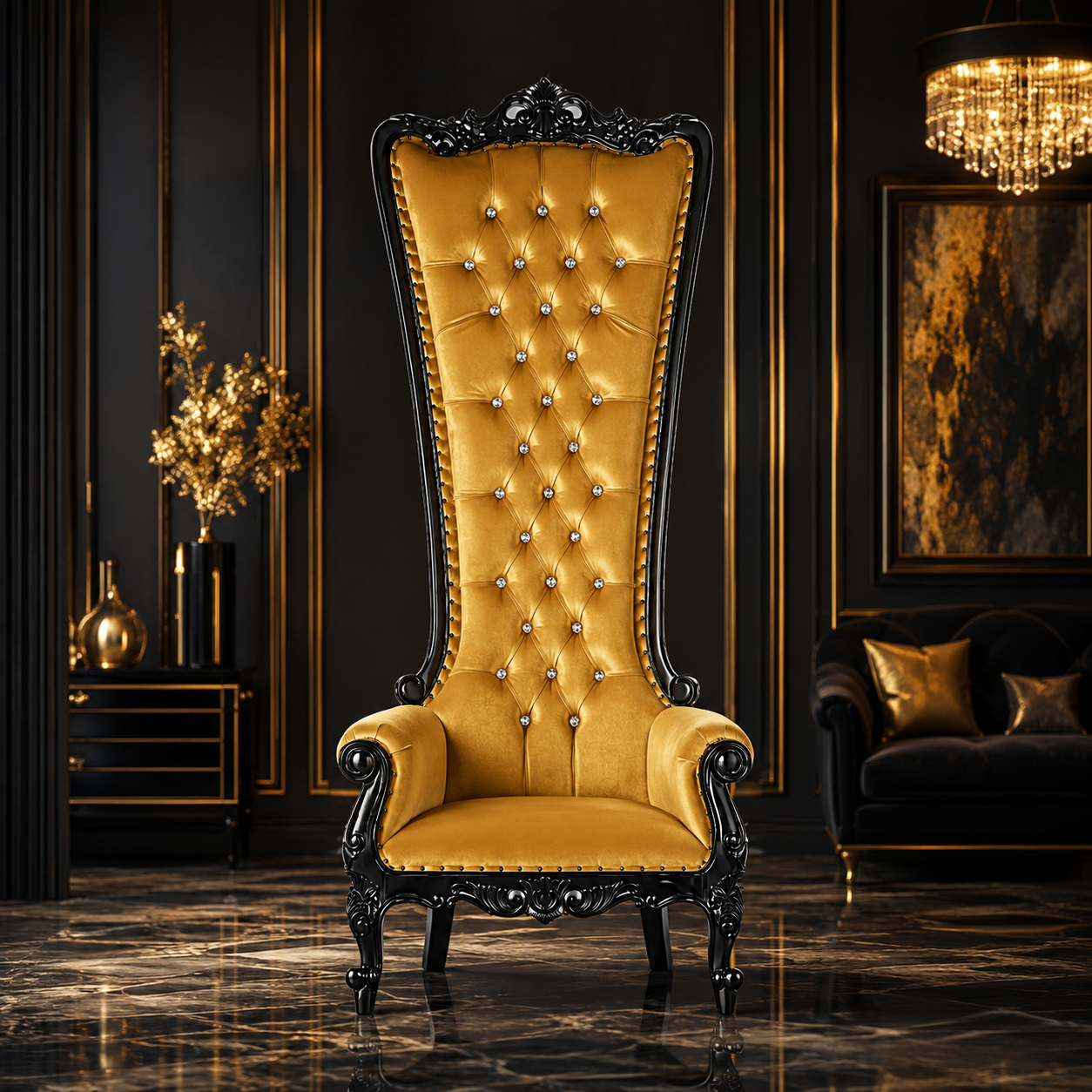 Queen Tiffany 108" Throne Chair