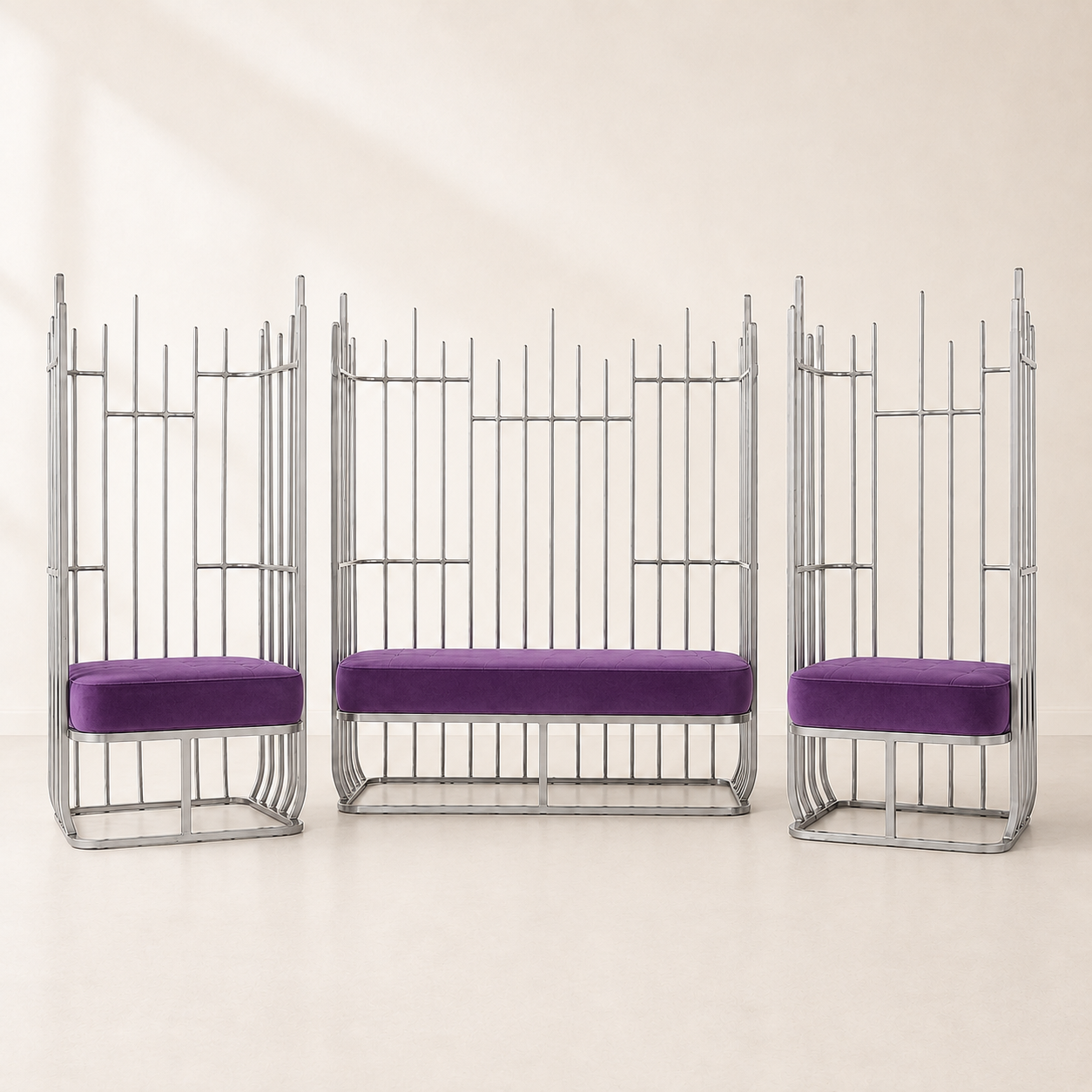 Aria Metal Loveseat