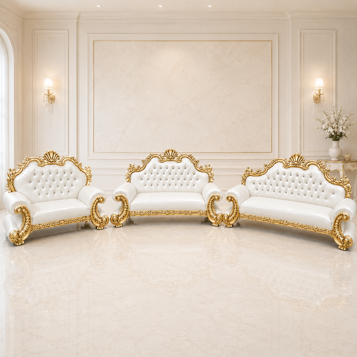 King Charles 3Pc. Regal Sofa Set