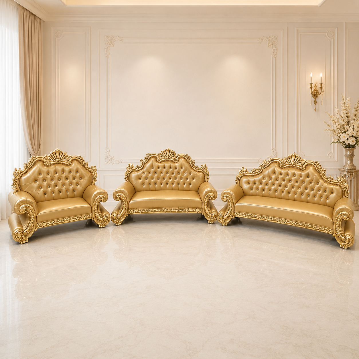 King Charles 3Pc. Regal Sofa Set
