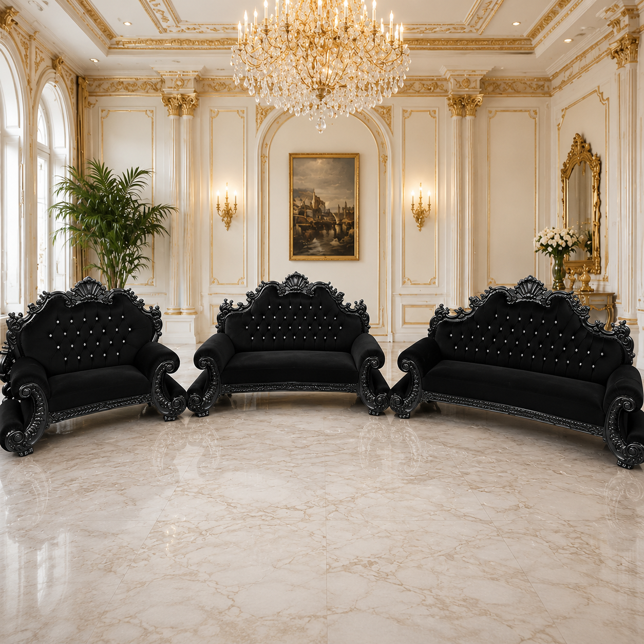 King Charles 3Pc. Regal Sofa Set