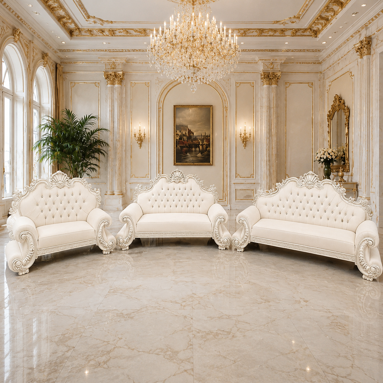 King Charles 3Pc. Regal Sofa Set
