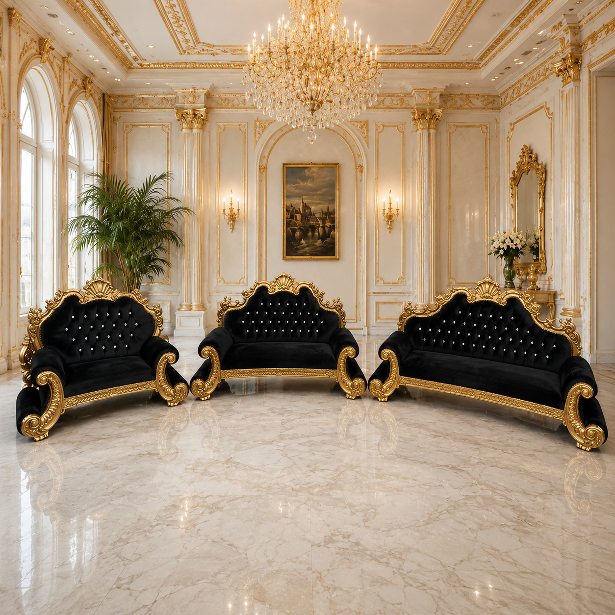 King Charles 3Pc. Regal Sofa Set
