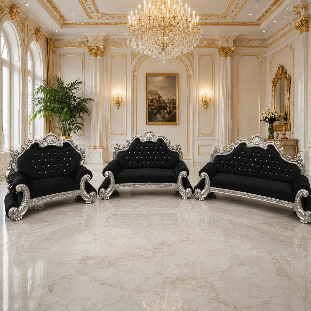 King Charles 3Pc. Regal Sofa Set
