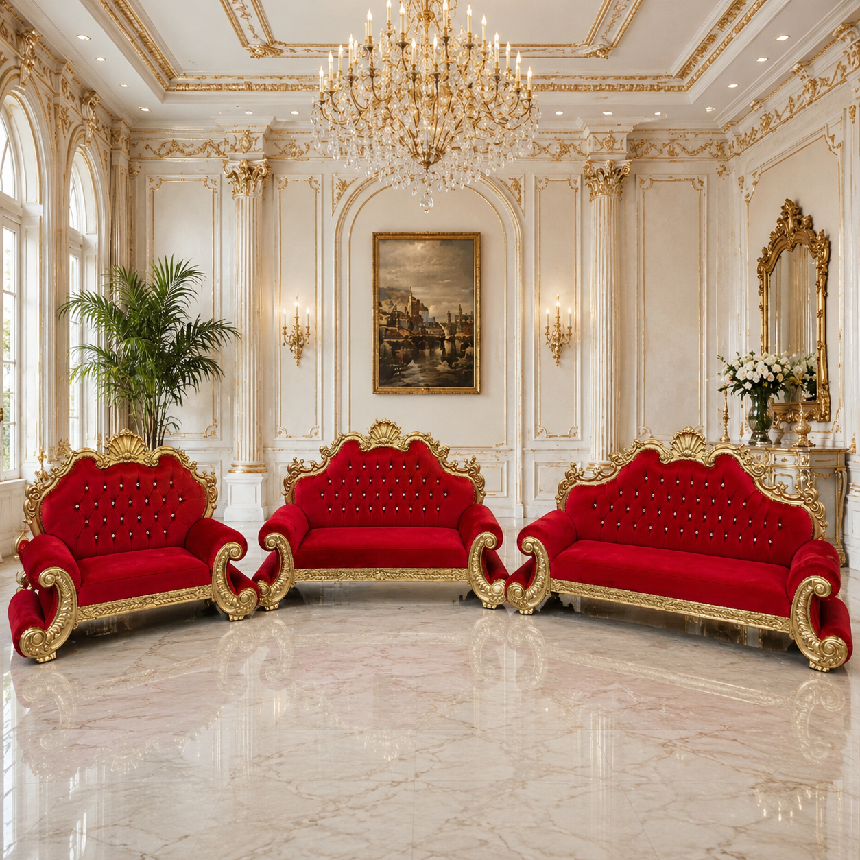 King Charles 3Pc. Regal Sofa Set