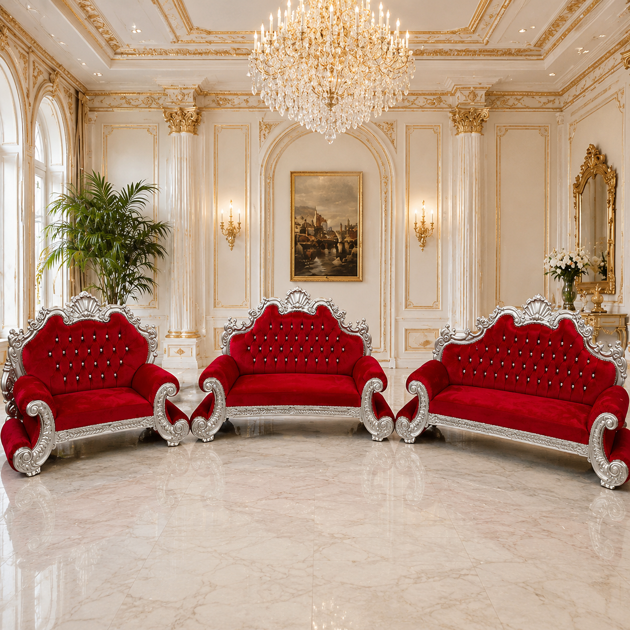 King Charles 3Pc. Regal Sofa Set