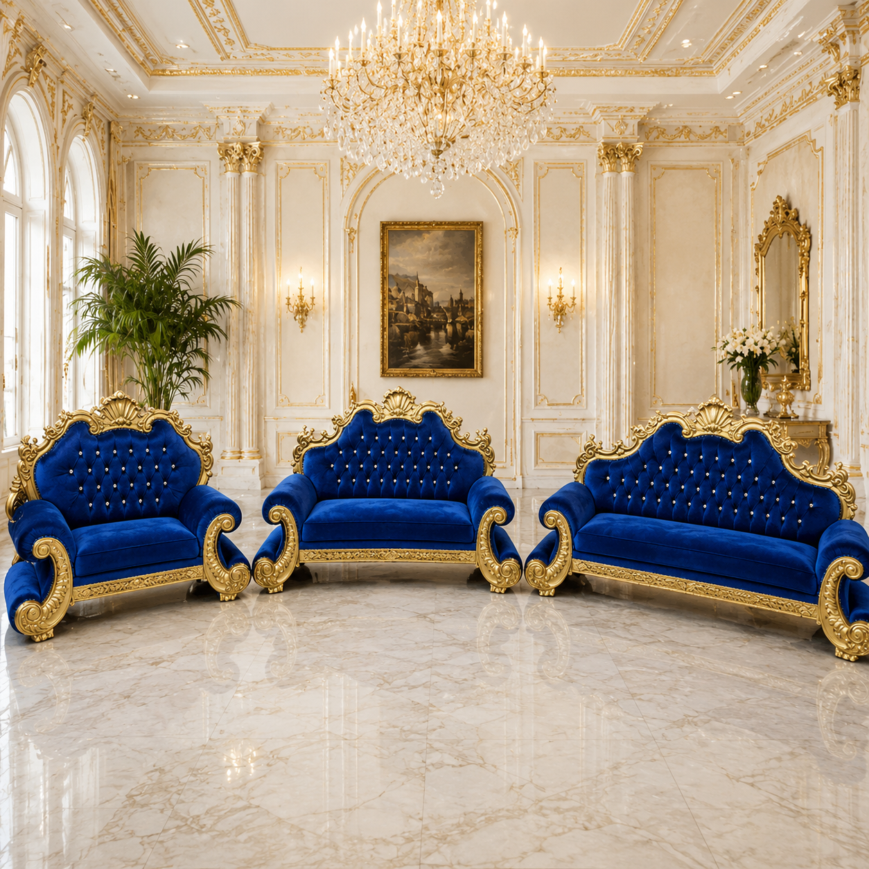 King Charles 3Pc. Regal Sofa Set