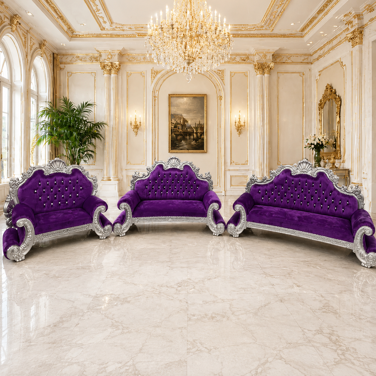 King Charles 3Pc. Regal Sofa Set
